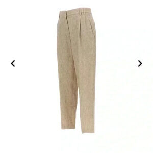 GAP women’s tapered straight leg high rise striped rayon blend dress trousers